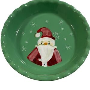 Santa 10” pie plate